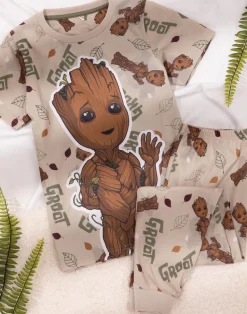 Marvel Unisex Kids Brown Short Sleeve Long Leg Pyjama Set (2 - 10 Years)