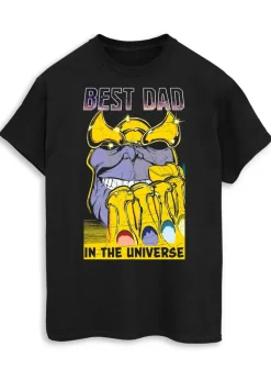 Marvel Universe Best Dad Black T Shirt