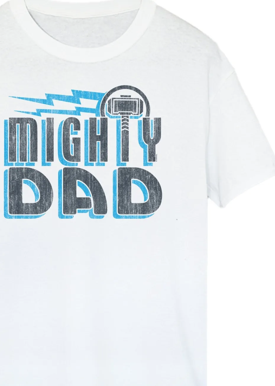 Marvel White Universe Thor Mighty Dad Men T-Shirt