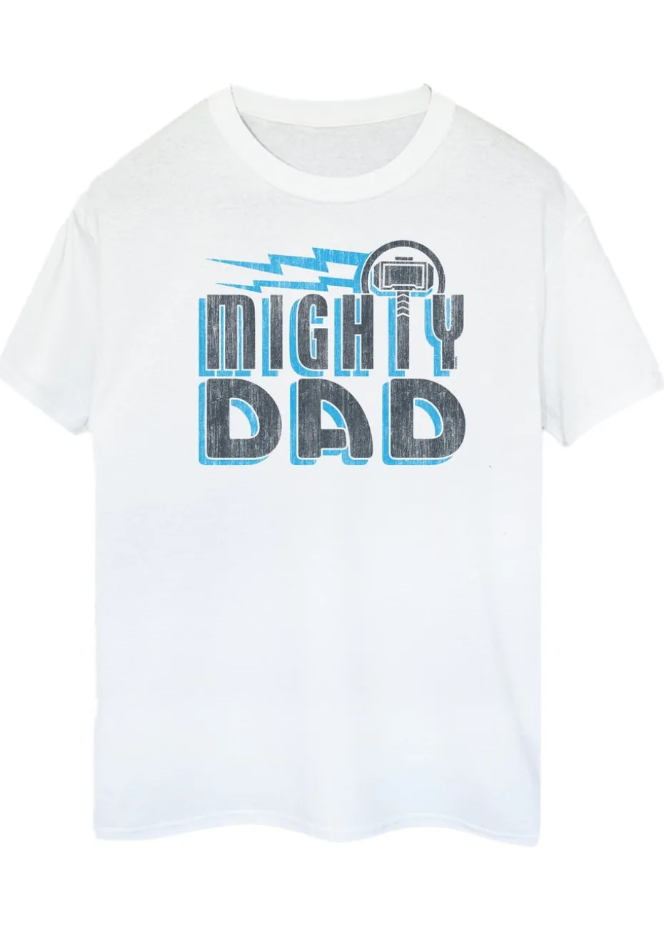 Marvel White Universe Thor Mighty Dad Men T-Shirt
