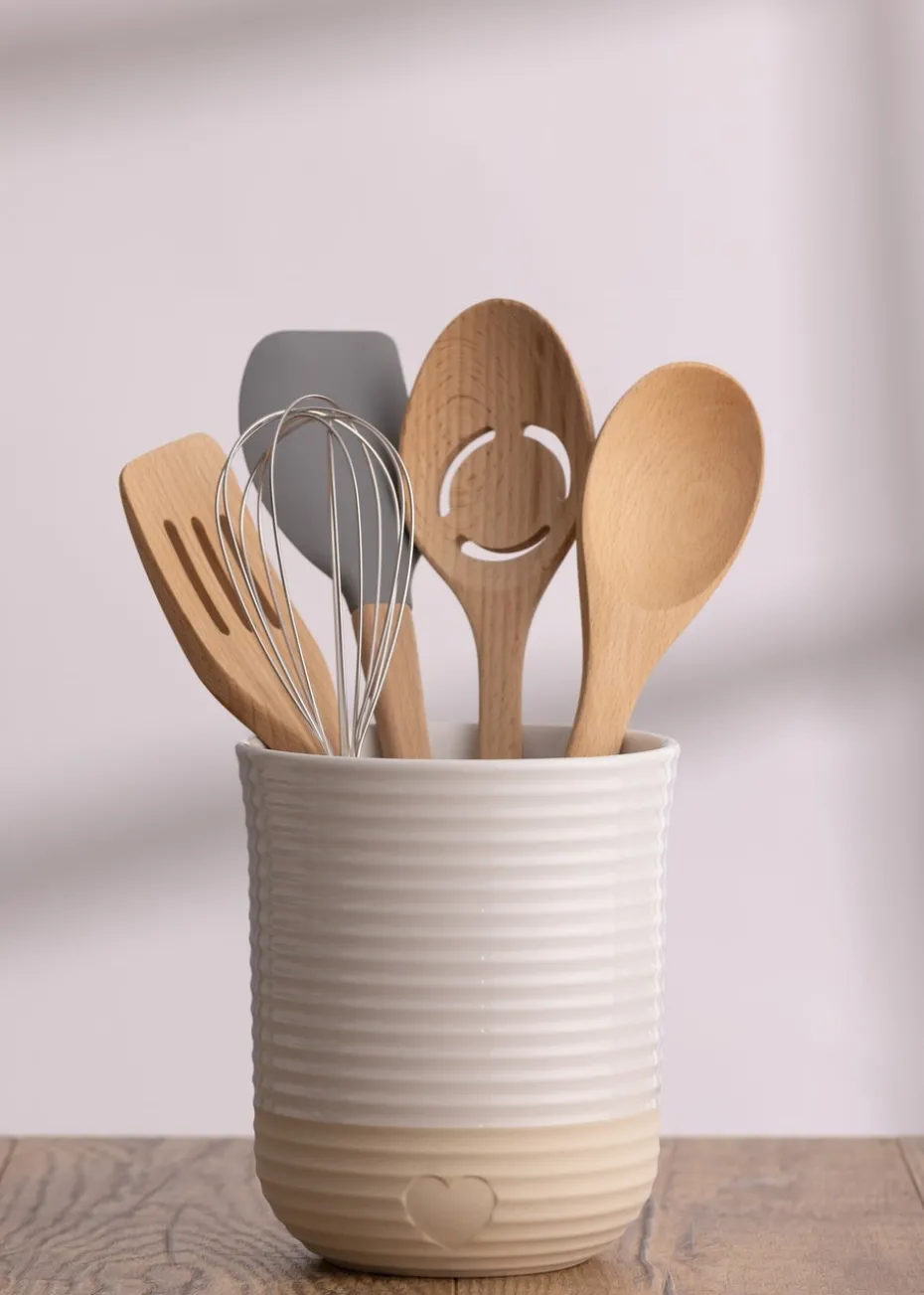 Mason Cash Cream Rustic Charm Utensil Jar