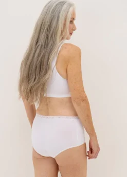 Menopause 2 Pack Black & White Full Knickers - M Tick Approved