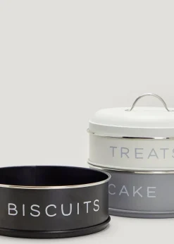 Metal Tea Coffee & Sugar Stackable Canisters