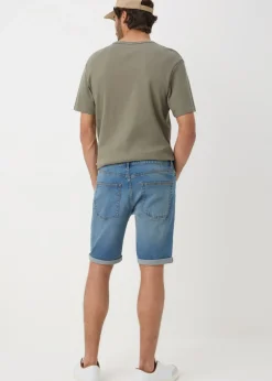 Mid Wash Denim Stretch Shorts