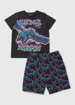 Minecraft Black Enderdragon Pyjama Set (5-13yrs)