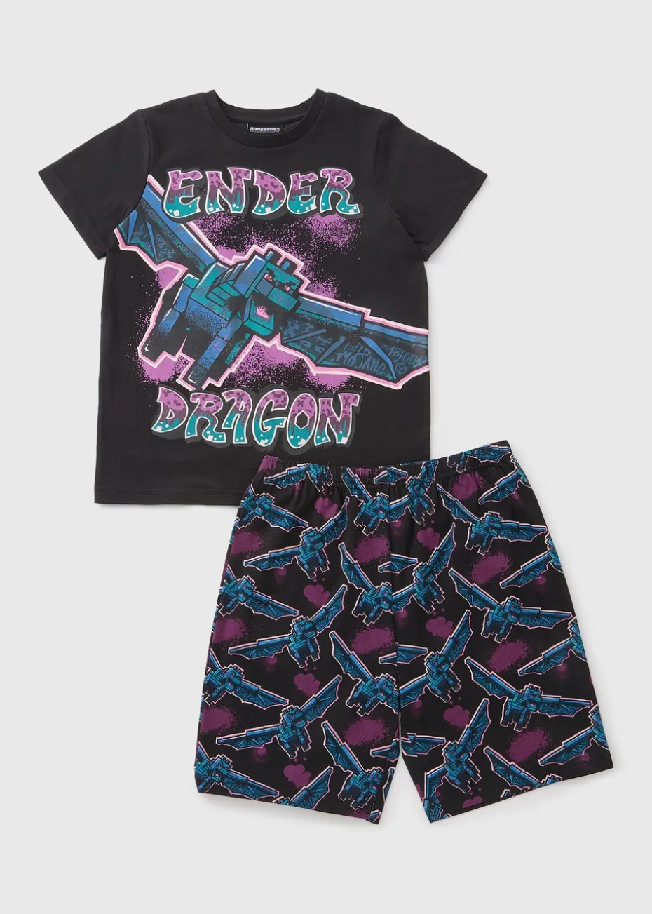 Minecraft Black Enderdragon Pyjama Set (5-13yrs)