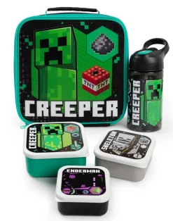 Minecraft Creeper 5 Piece Lunch Bag Set