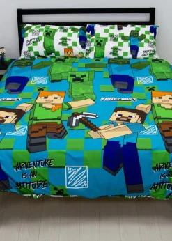 Minecraft Drawn Reversible Duvet Cover Set