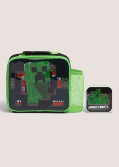 Minecraft Green Lunch Bag & Snack Box Set