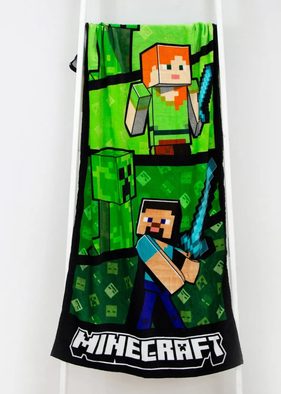 Minecraft Green Plater Beach Pool 100% Cotton Towel