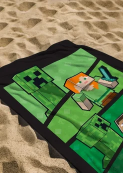 Minecraft Green Plater Beach Pool 100% Cotton Towel