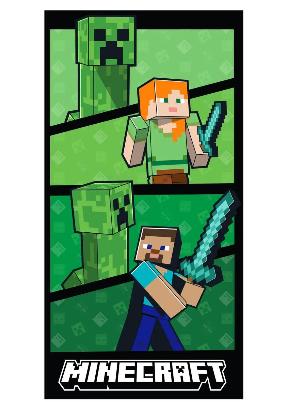 Minecraft Green Plater Beach Pool 100% Cotton Towel