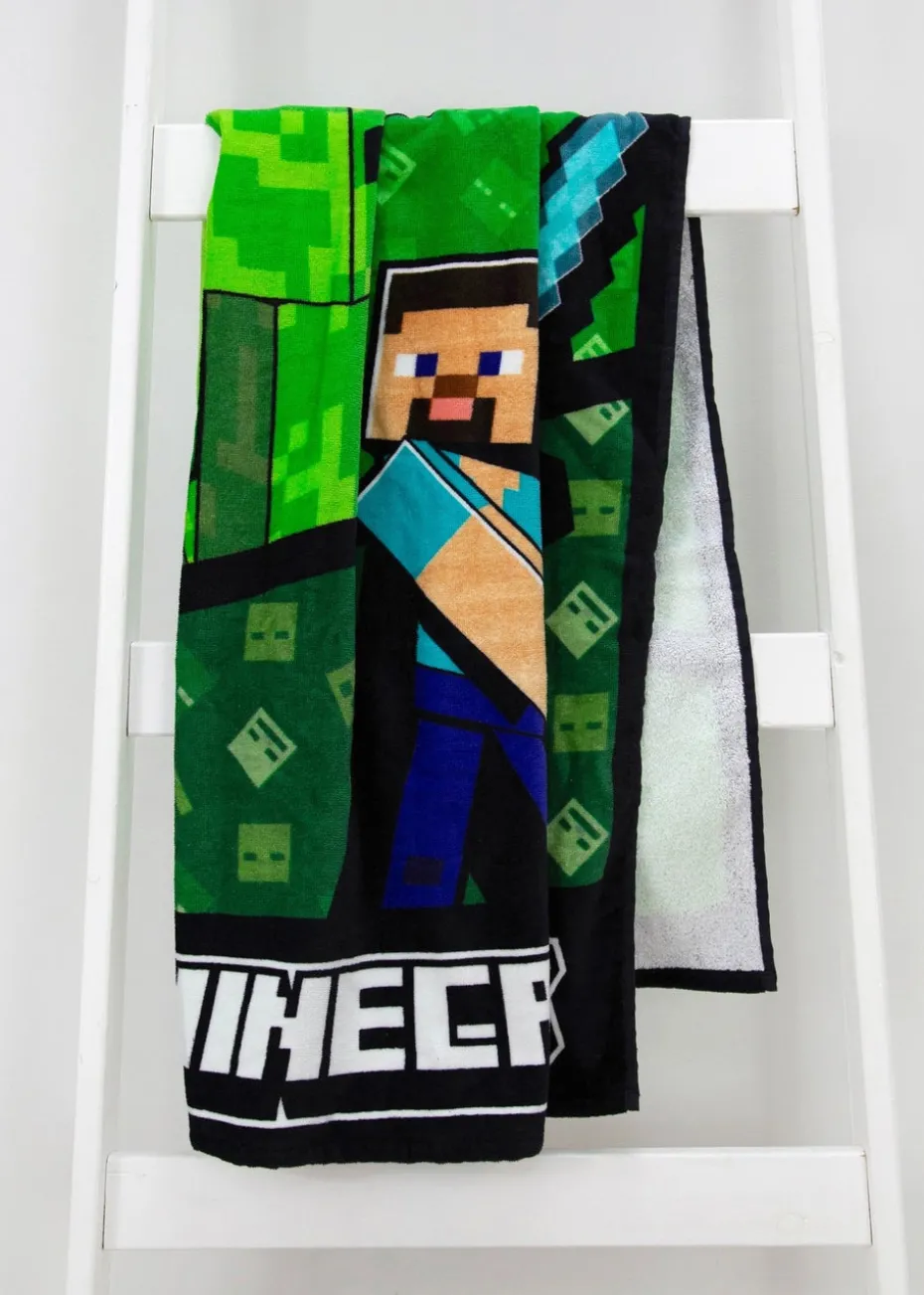 Minecraft Green Plater Beach Pool 100% Cotton Towel