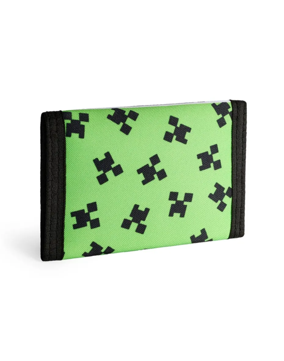 Minecraft Kids Green Creeper & TNT Strap Wallet