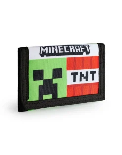 Minecraft Kids Green Creeper & TNT Strap Wallet