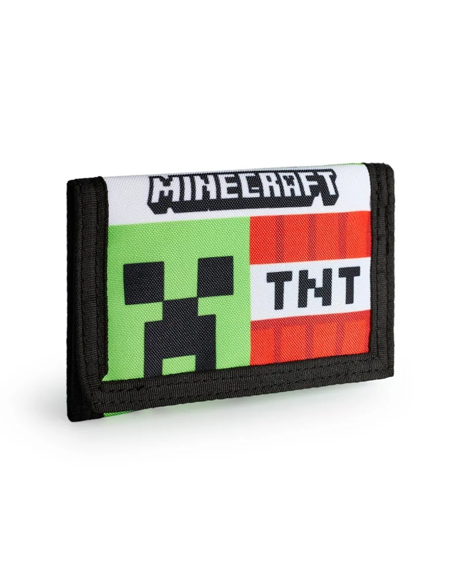 Minecraft Kids Green Creeper & TNT Strap Wallet