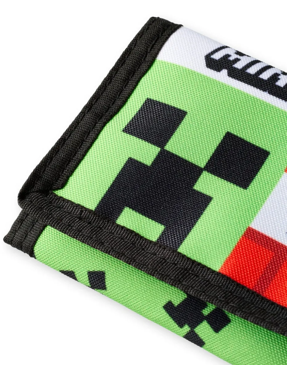 Minecraft Kids Green Creeper & TNT Strap Wallet