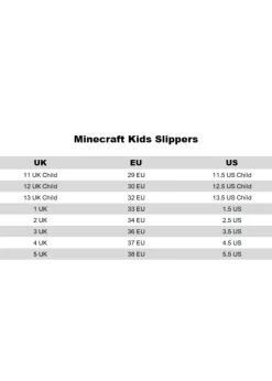 Minecraft Kids Multicoloured Grafitti Slip On Loafer Slippers (11 Younger - 5 Older)