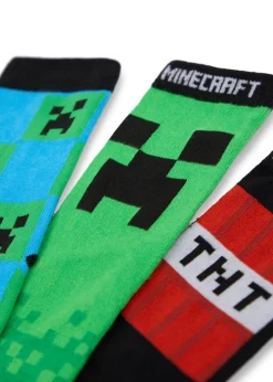 Minecraft Kids Multicoloured Character Calf Socks Set of 5 (9 Younger - 6.5 Older)