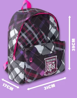 Monster High Ghouls Tartan Black Backpack