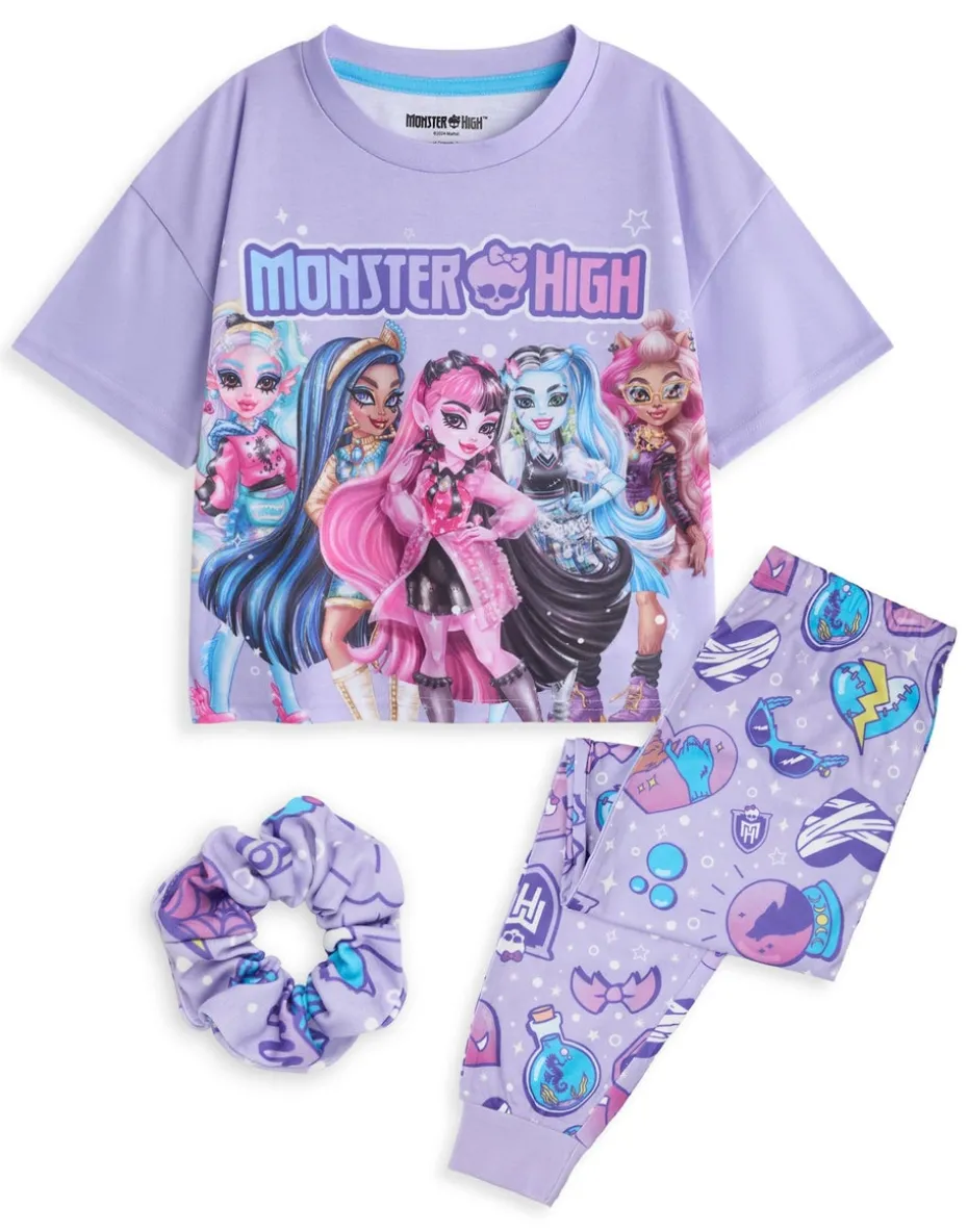 Monster High Girls Purple Character Group Pyjama Set (4 - 14 Years)