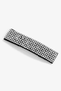 Mood Black Crystal Wide Diamante Hair Clip