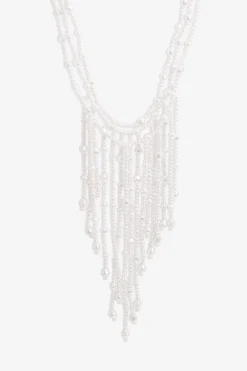 Mood Gold Pearl Cascade Statement Necklace