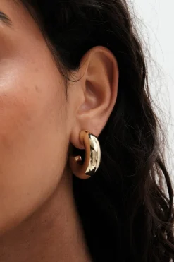 Mood Gold Recycled Chubby Hoop Earrings