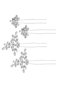 Mood Silver Plated Clear  Multipack Pin/Hair Clip