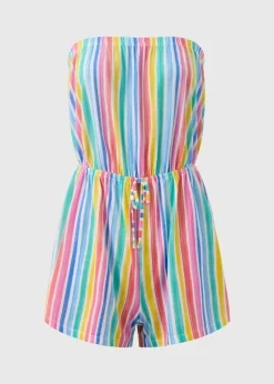 Multi Coloured Bandeau Playsuit
