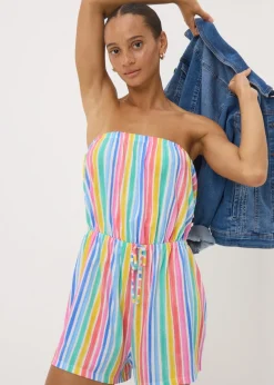 Multi Coloured Bandeau Playsuit