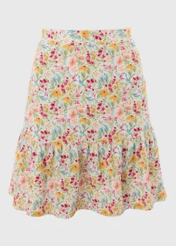 Multicolour Floral Mini Skirt
