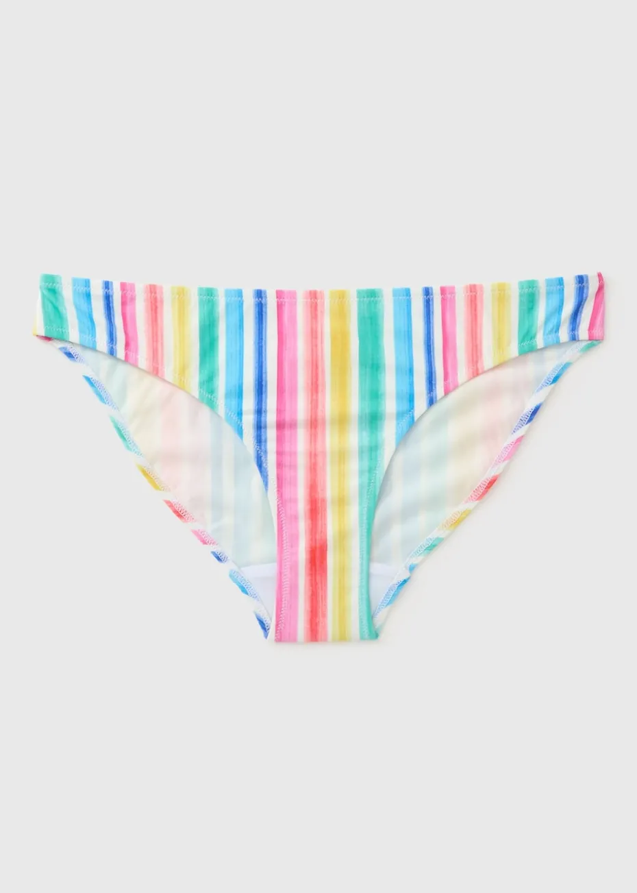 Multicolour Stripe Bikini Bottoms