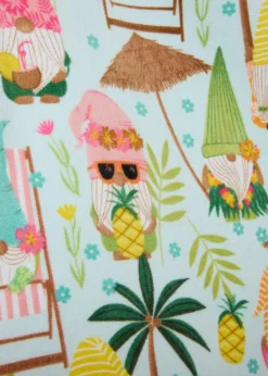 Multicolour Summer Gnome Beach Towel