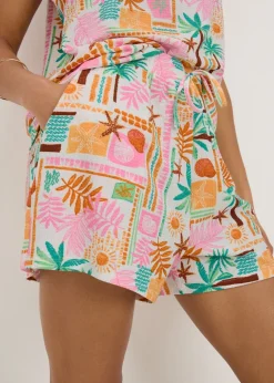 Multicolour Summer Print Co Ord Shorts