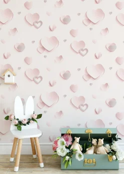 Muriva Glitter Hearts Wallpaper