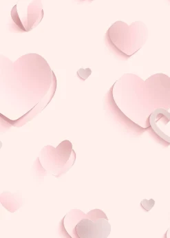 Muriva Glitter Hearts Wallpaper