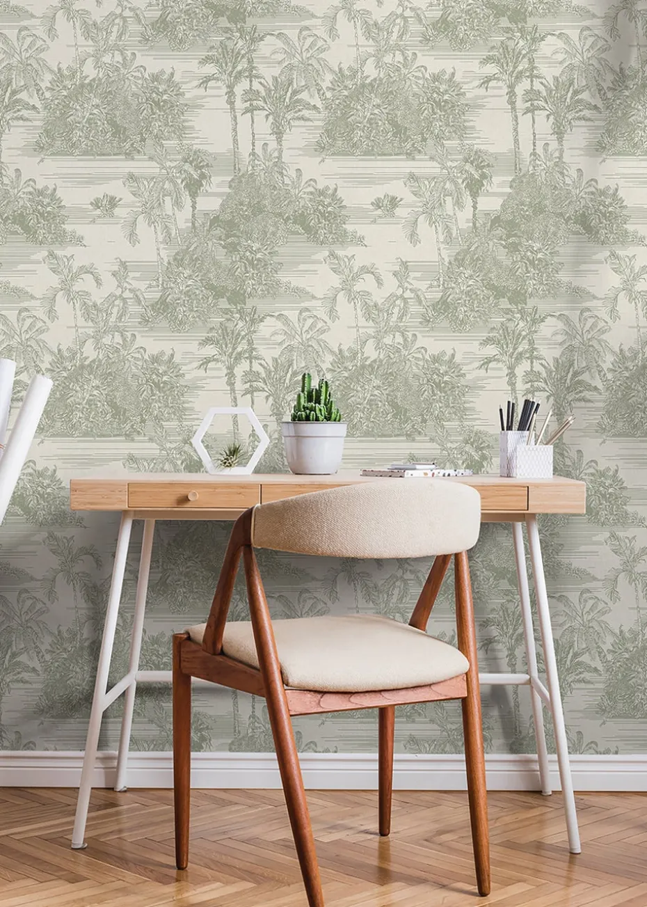 Muriva Tropical Toile Olive