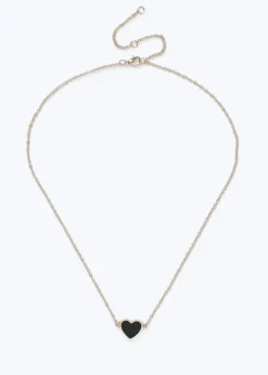 Muse Black Heart Necklace