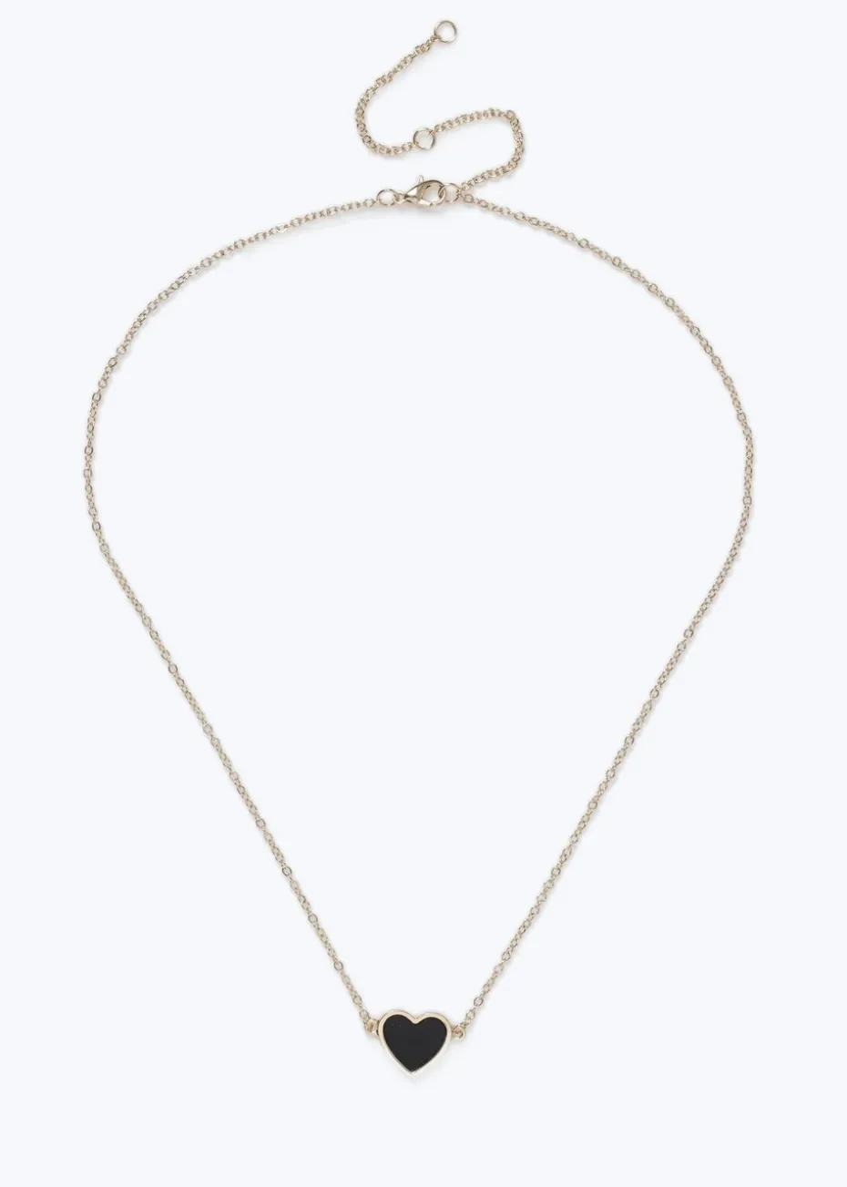Muse Black Heart Necklace