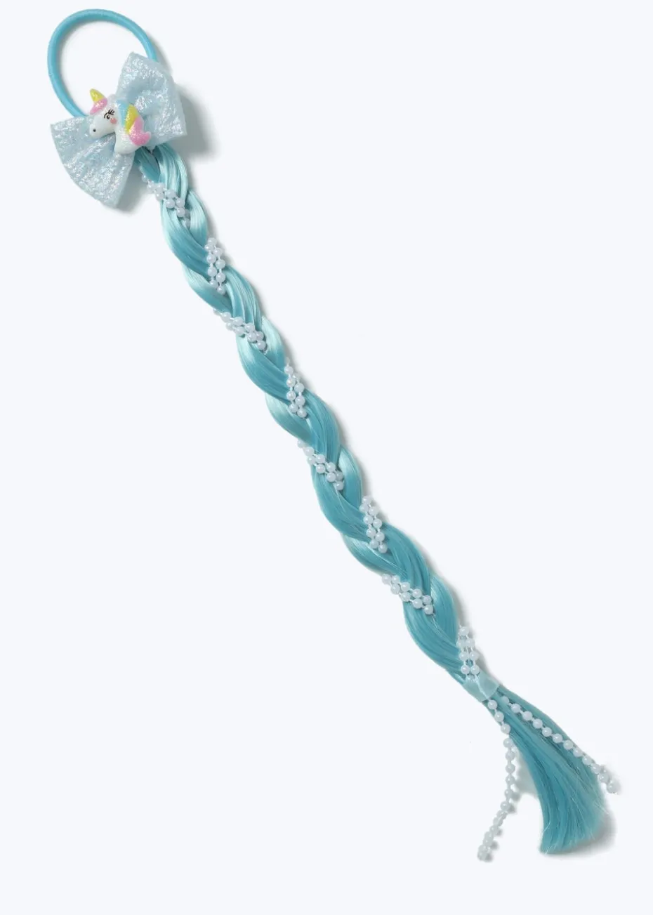 Muse Blue Unicorn Pearl Fake Hair Plait