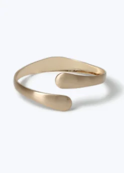 Muse Gold Brushed Wrap Bangle Bracelet