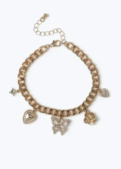 Muse Gold Butterfly Charm Bracelet
