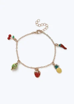 Muse Gold Fruit Charm Bracelet