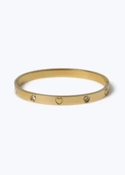 Muse Gold Heart Bangle