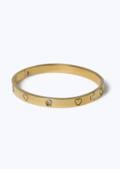 Muse Gold Heart Bangle