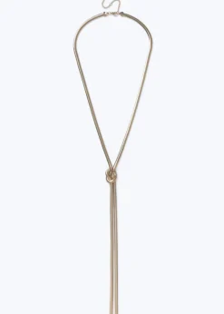 Muse Gold Knot Snake Chain Necklace