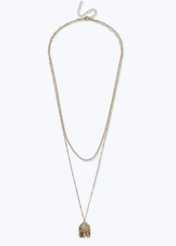 Muse Gold Multirow Necklace
