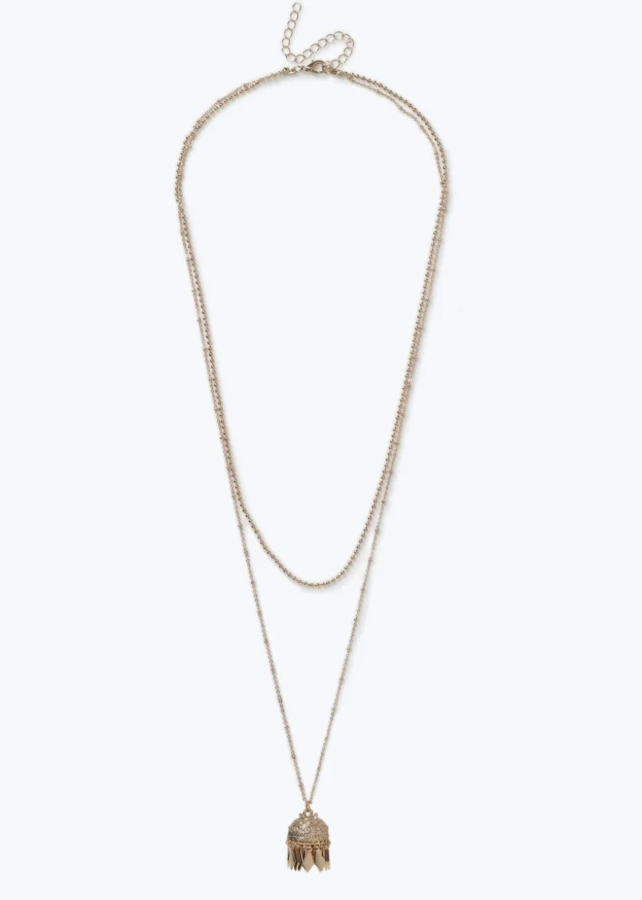 Muse Gold Multirow Necklace