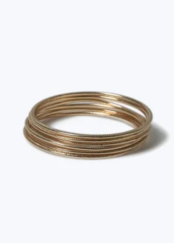 Muse Gold Thin Bangle Pack